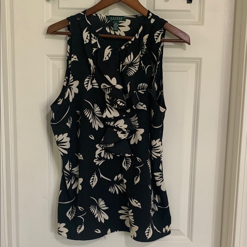 Ralph Lauren Black and White Top